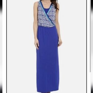 Nwt Hatley Blue Ikat Maxi Dress Size XL